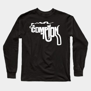 COMPTON Smoking Gun 90s West Coast Style Long Sleeve T-Shirt